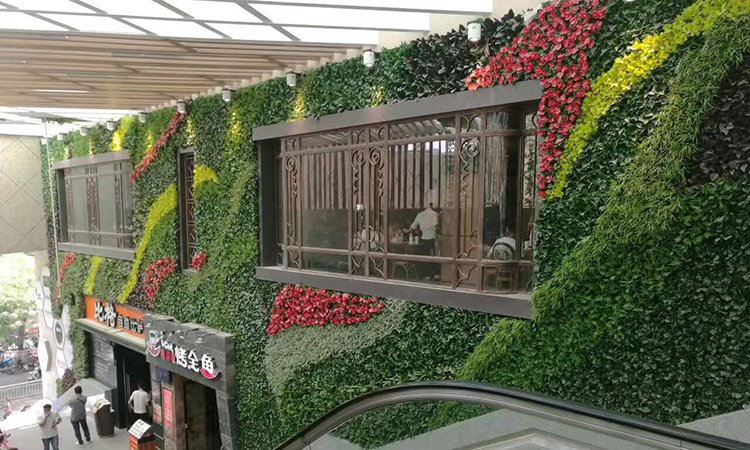 商场餐厅仿真植物墙