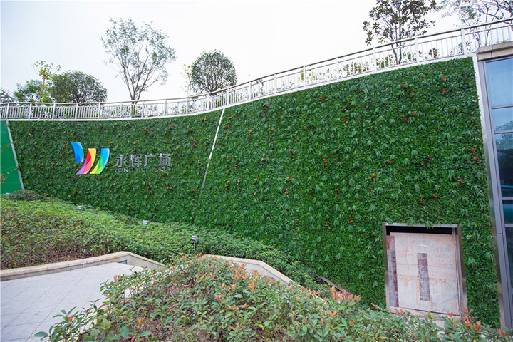 重庆永辉广场工程仿真植物墙